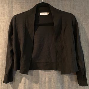 Calvin Klein Black Shrunken Cardigan